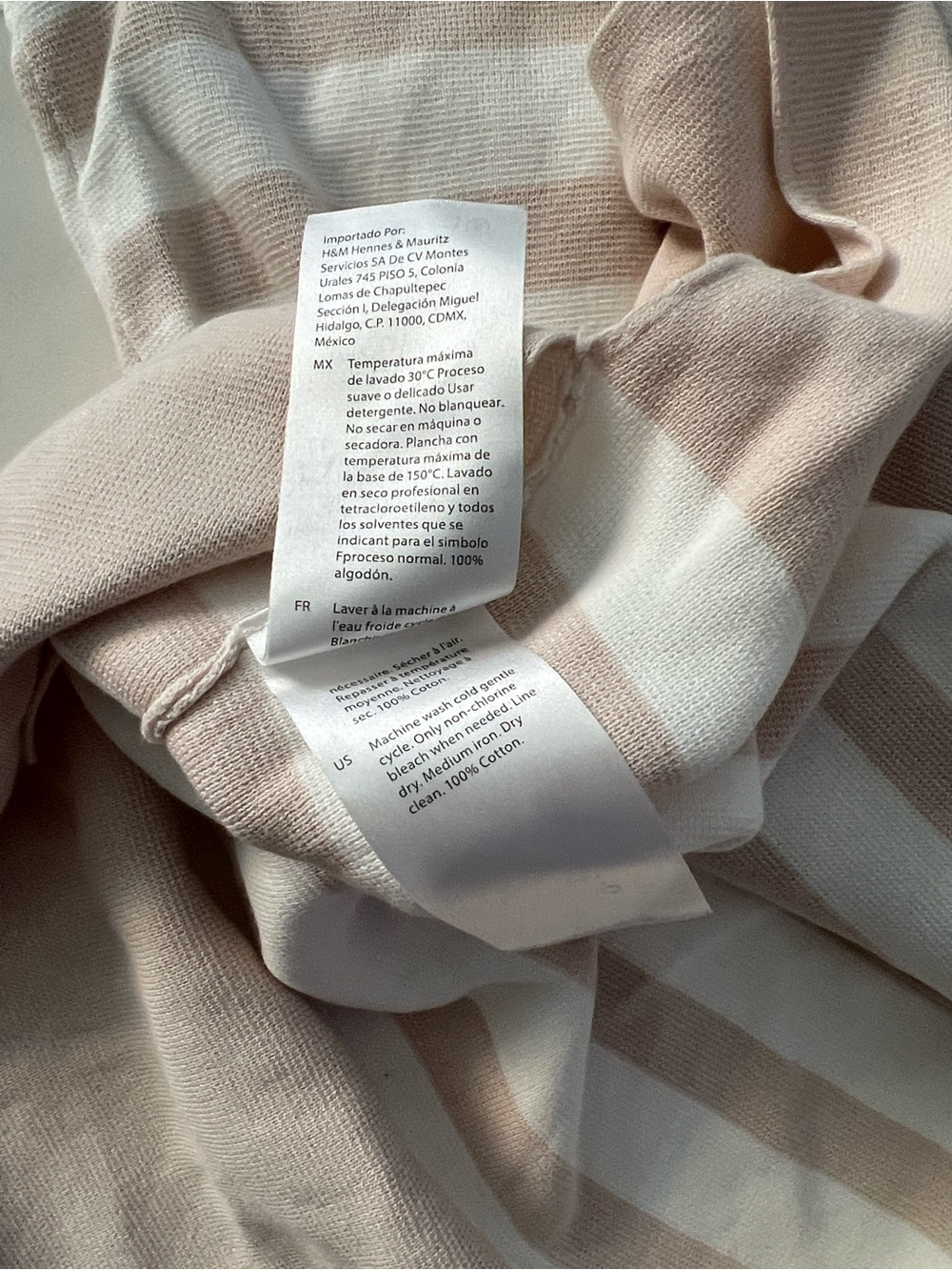 COS Stripe Thick Organic Cotton Mock Neck Striped Sweater Cream White Large - Picture 8 of 9